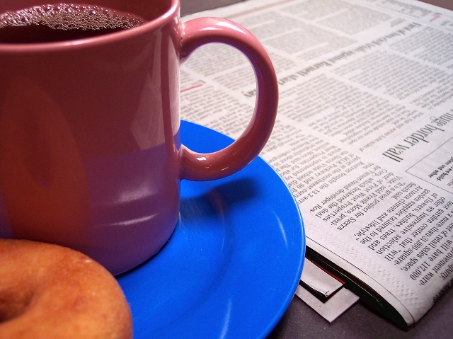 Coffee and the newspaper